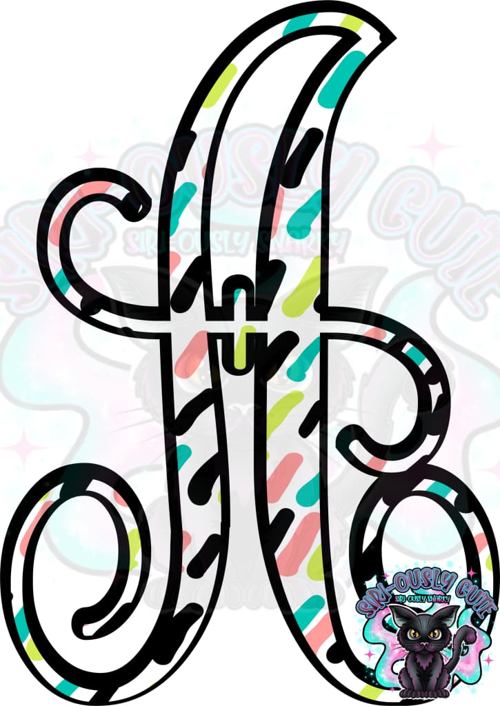 Colored Dottie Monogram Monogram