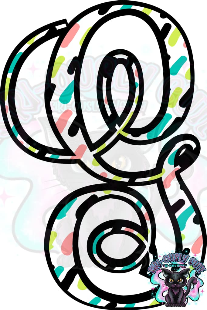 Colored Dottie Monogram Monogram