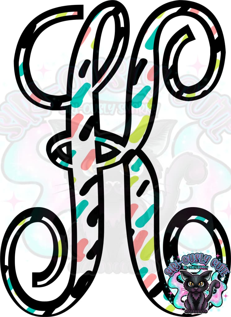Colored Dottie Monogram Monogram