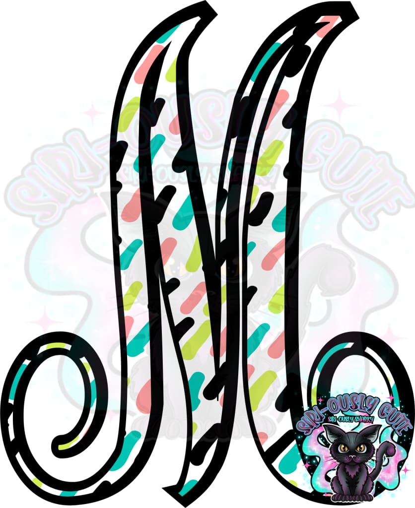 Colored Dottie Monogram Monogram