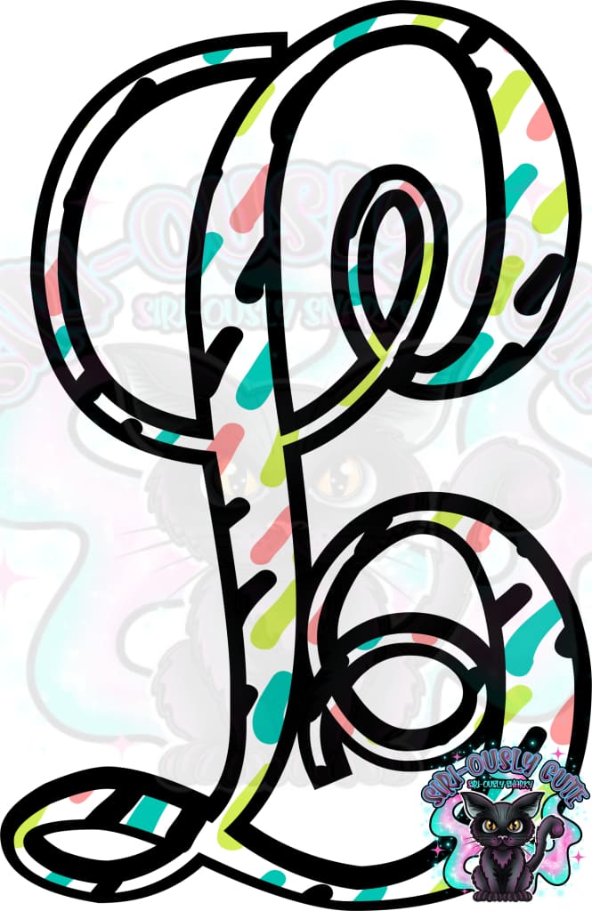 Colored Dottie Monogram Monogram