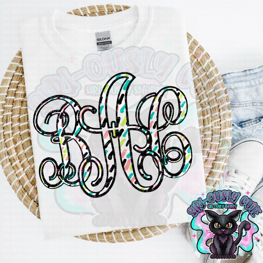Colored Dottie Monogram Monogram