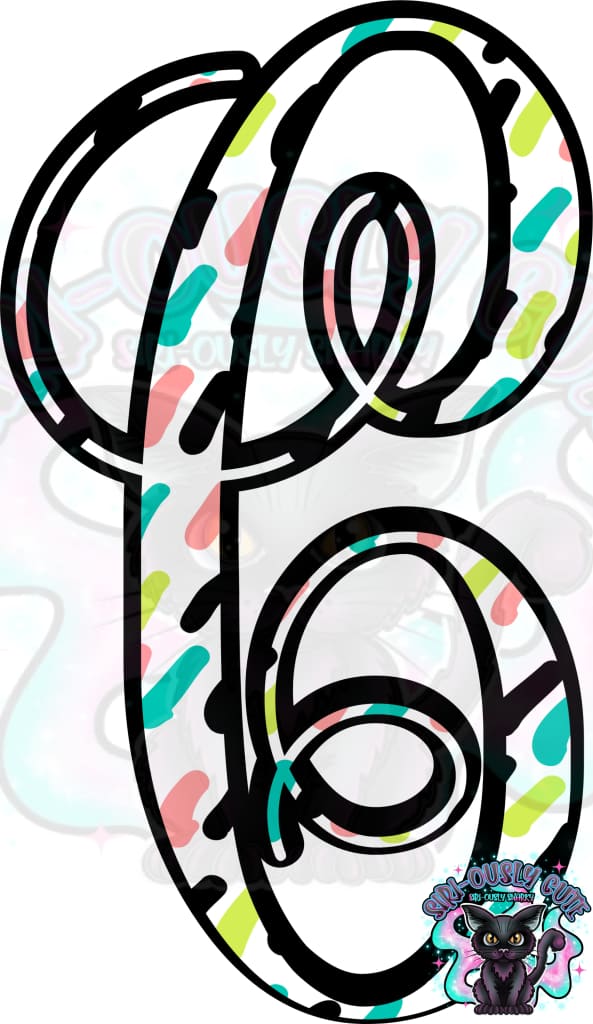 Colored Dottie Monogram Monogram