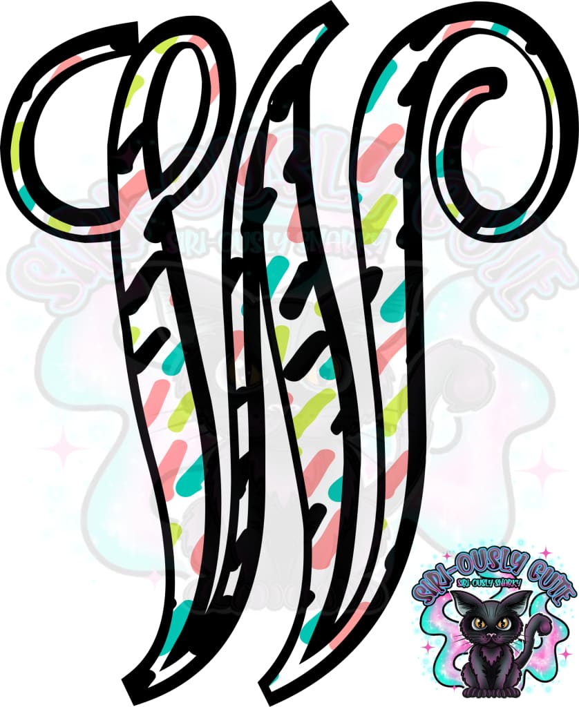 Colored Dottie Monogram Monogram