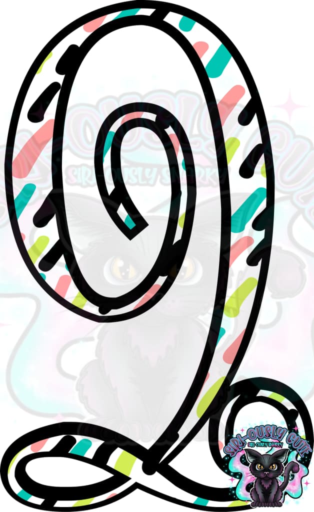 Colored Dottie Monogram Monogram