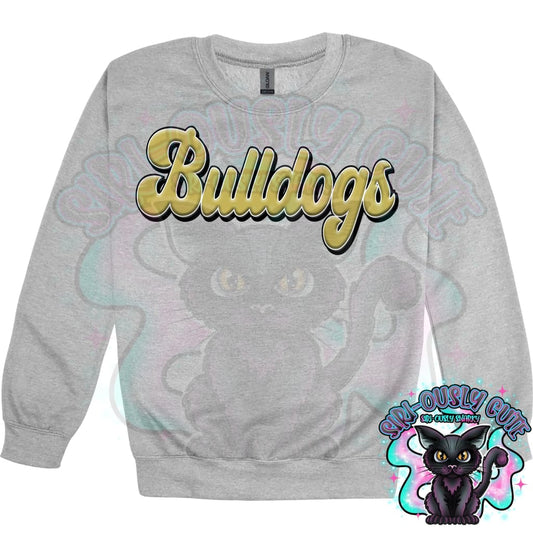 Faux 3D Puff Bulldogs Vegas Gold Mascot