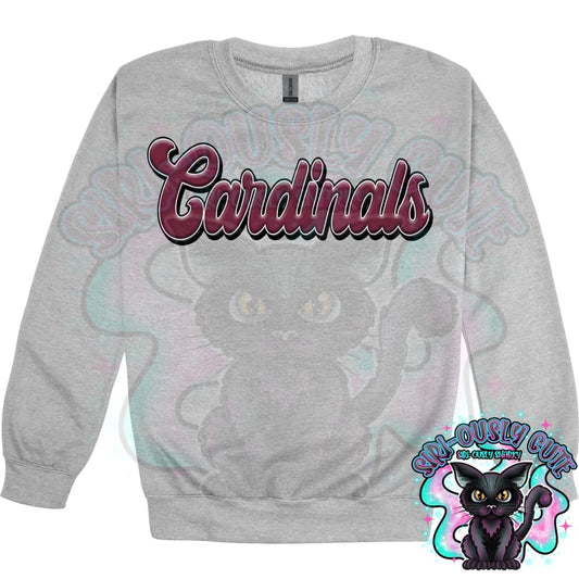 Faux 3D Puff Cardinals Maroon Mascot