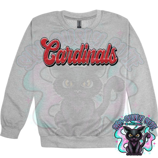 Faux 3D Puff Cardinals Red Mascot