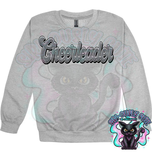 Faux 3D Puff Cheerleader Gray Mascot