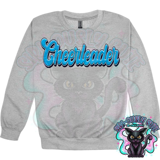 Faux 3D Puff Cheerleader Navy Columbia Blue Mascot