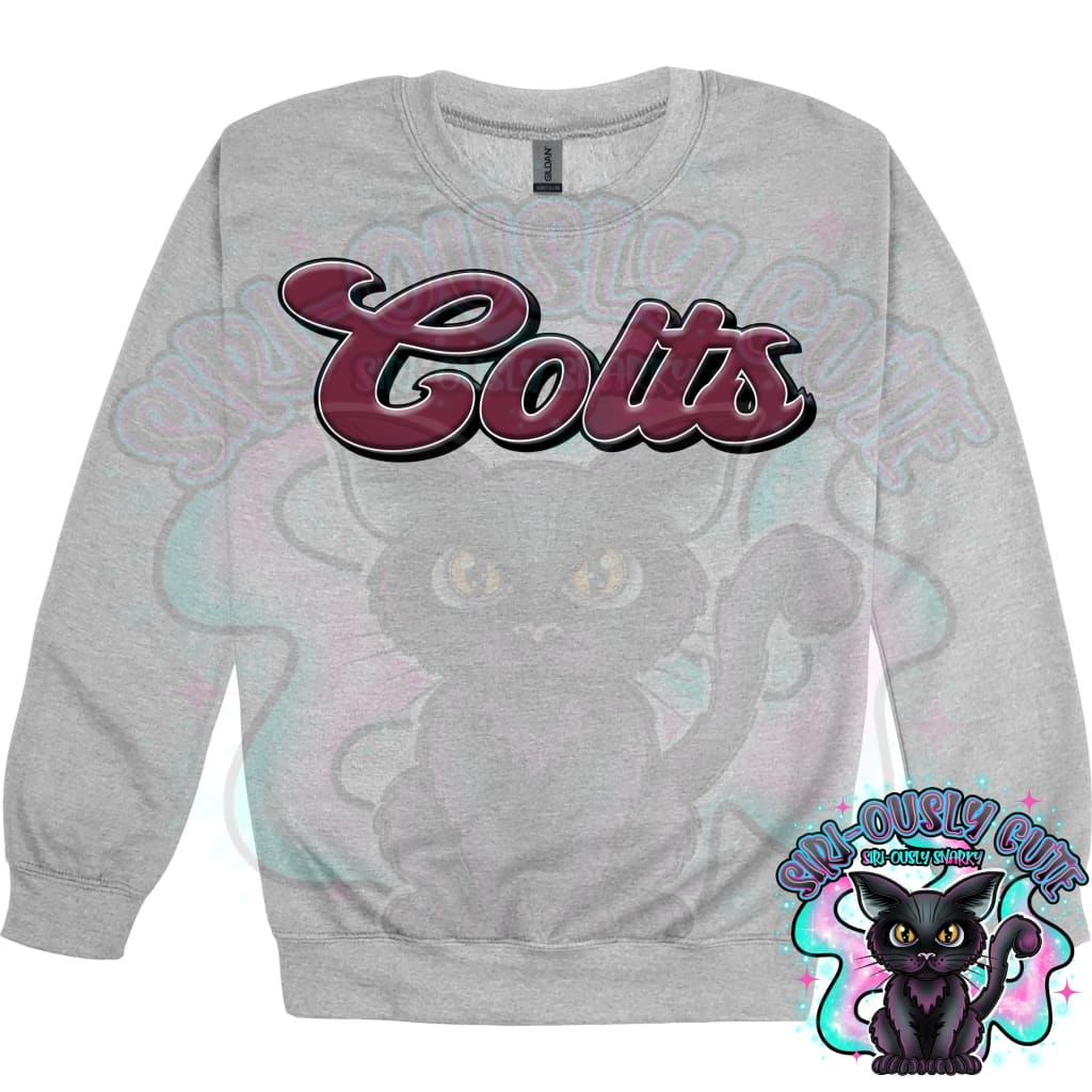 Faux 3D Puff Colts Maroon Mascot