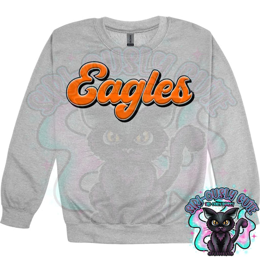 Faux 3D Puff Eagles Orange Mascot