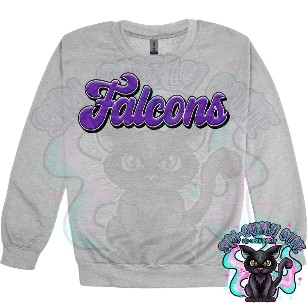 Faux 3D Puff Falcons Purple Mascot