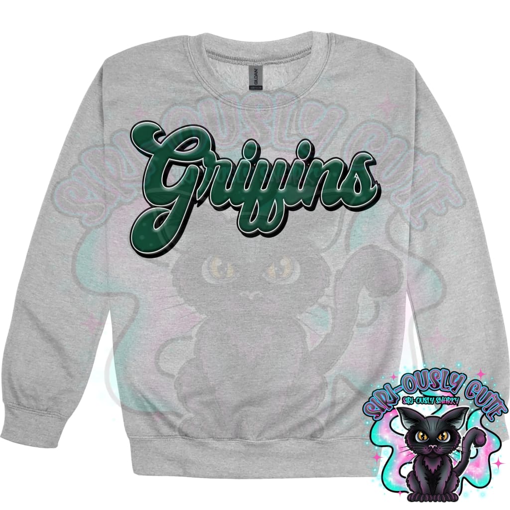 Faux 3D Puff Griffins Dark Green Mascot