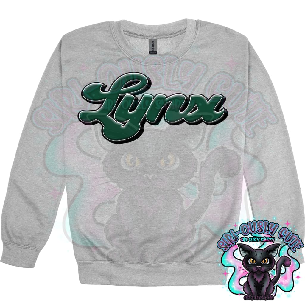 Faux 3D Puff Lynx Dark Green Mascot