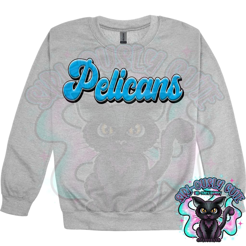 Faux 3D Puff Pelicans Columbia Blue Mascot
