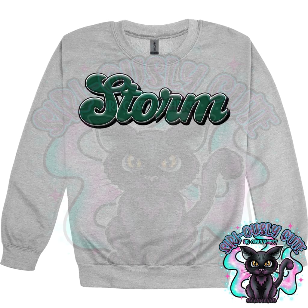 Faux 3D Puff Storm Dark Green Mascot