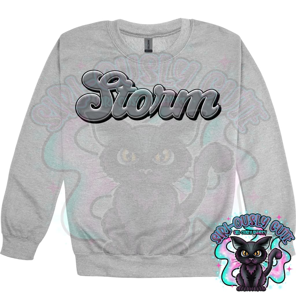 Faux 3D Puff Storm Gray Mascot