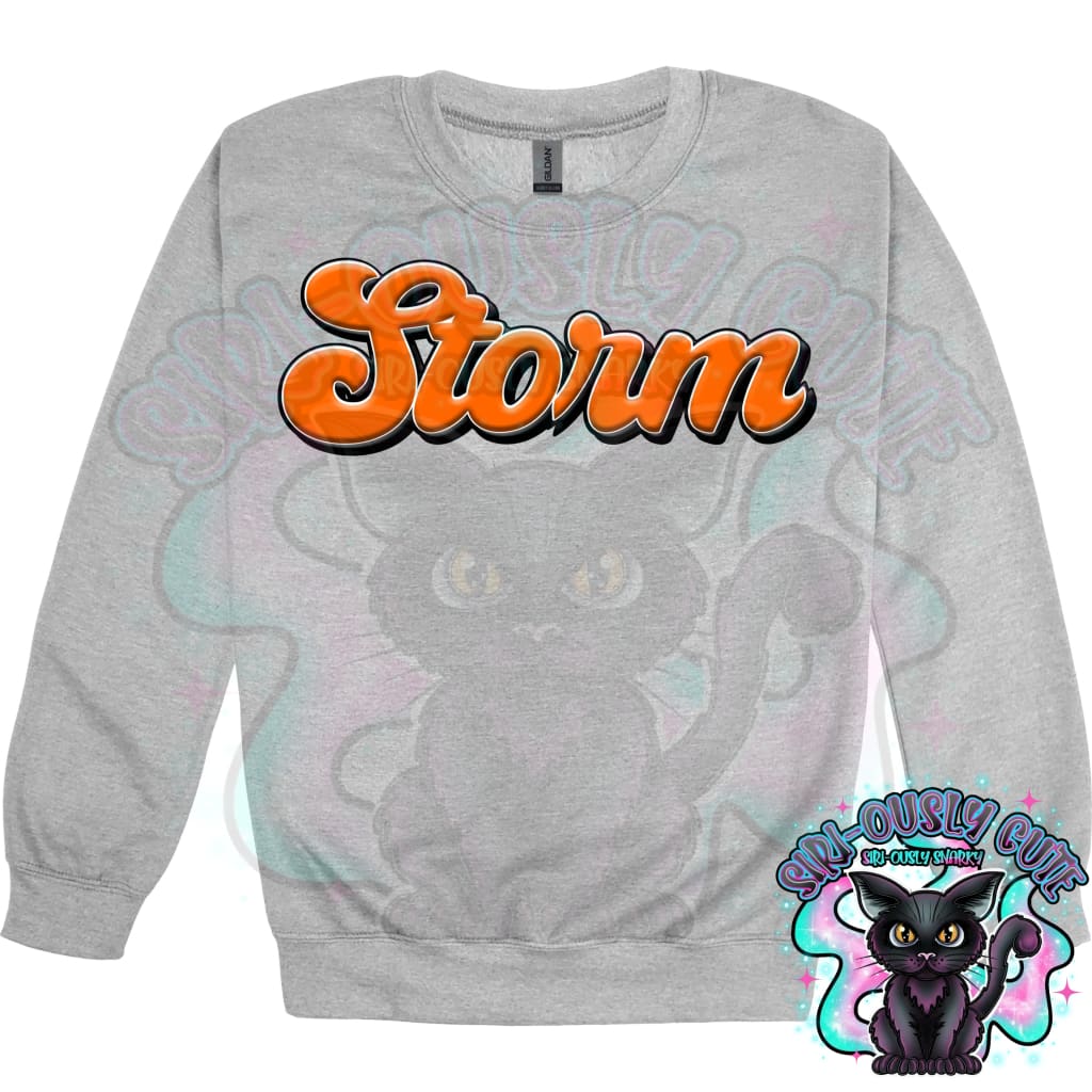 Faux 3D Puff Storm Orange Mascot