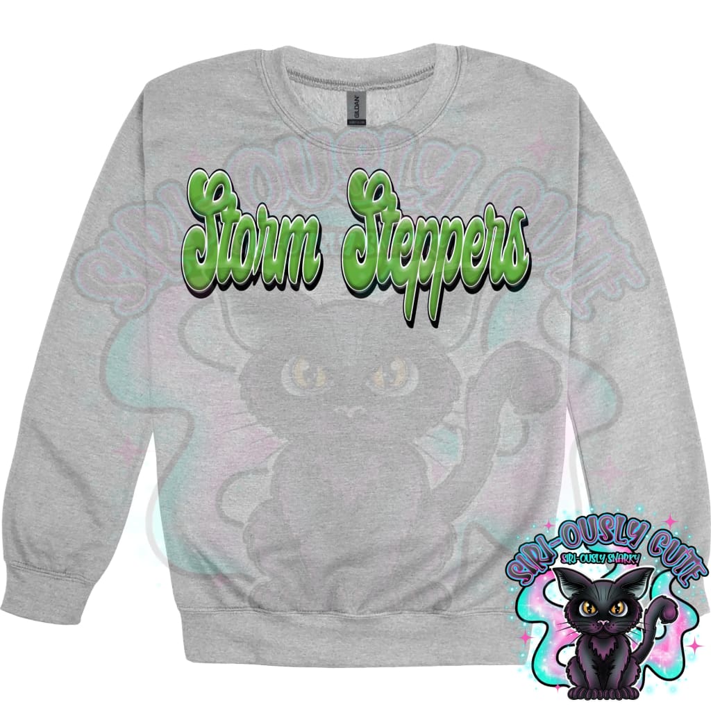 Faux 3D Puff Storm Steppers Green Mascot