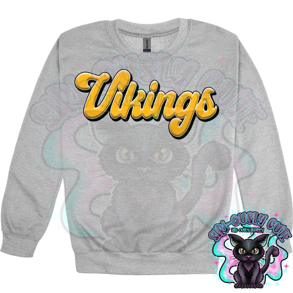 Faux 3D Puff Vikings Athletic Gold Mascot