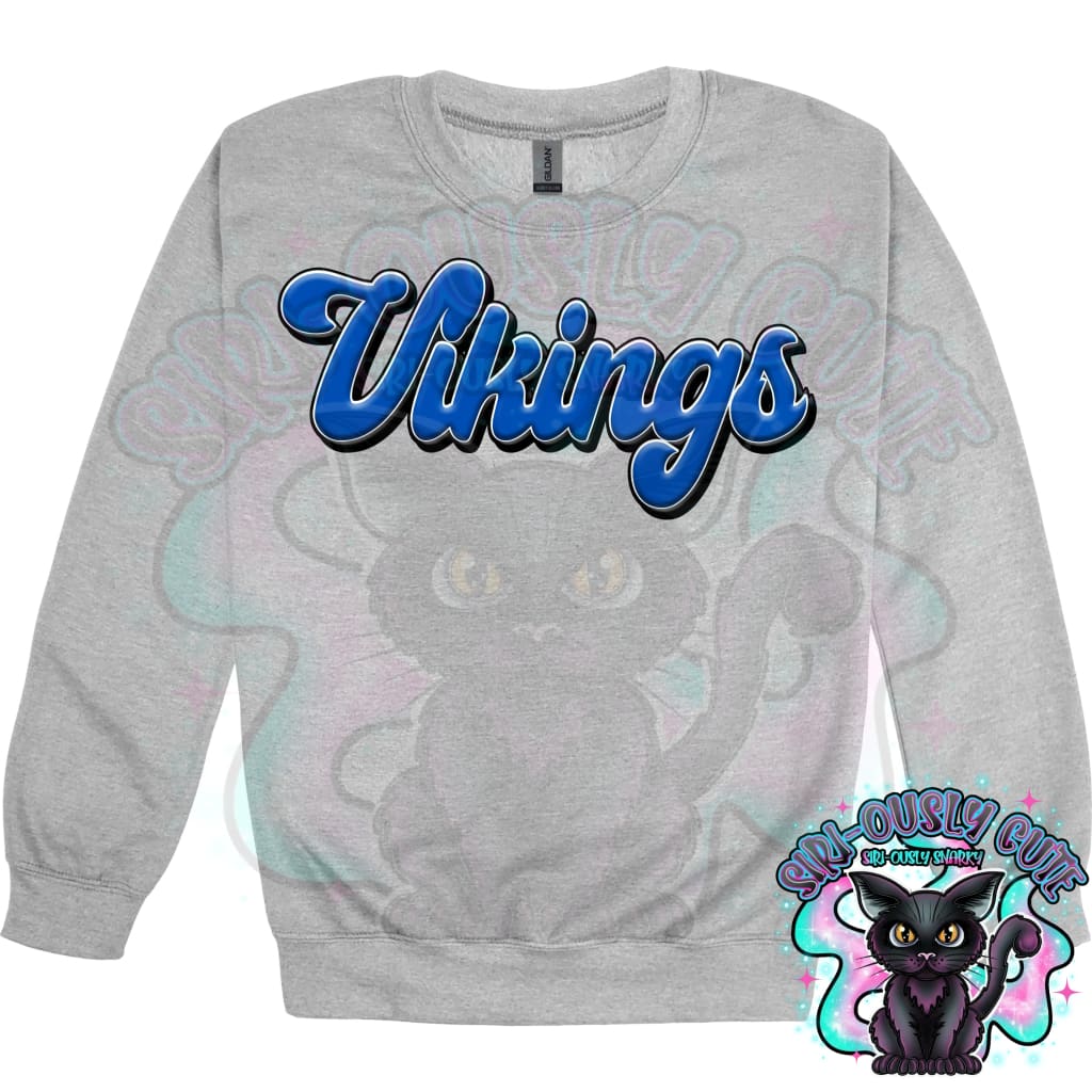 Faux 3D Puff Vikings Royal Blue Mascot