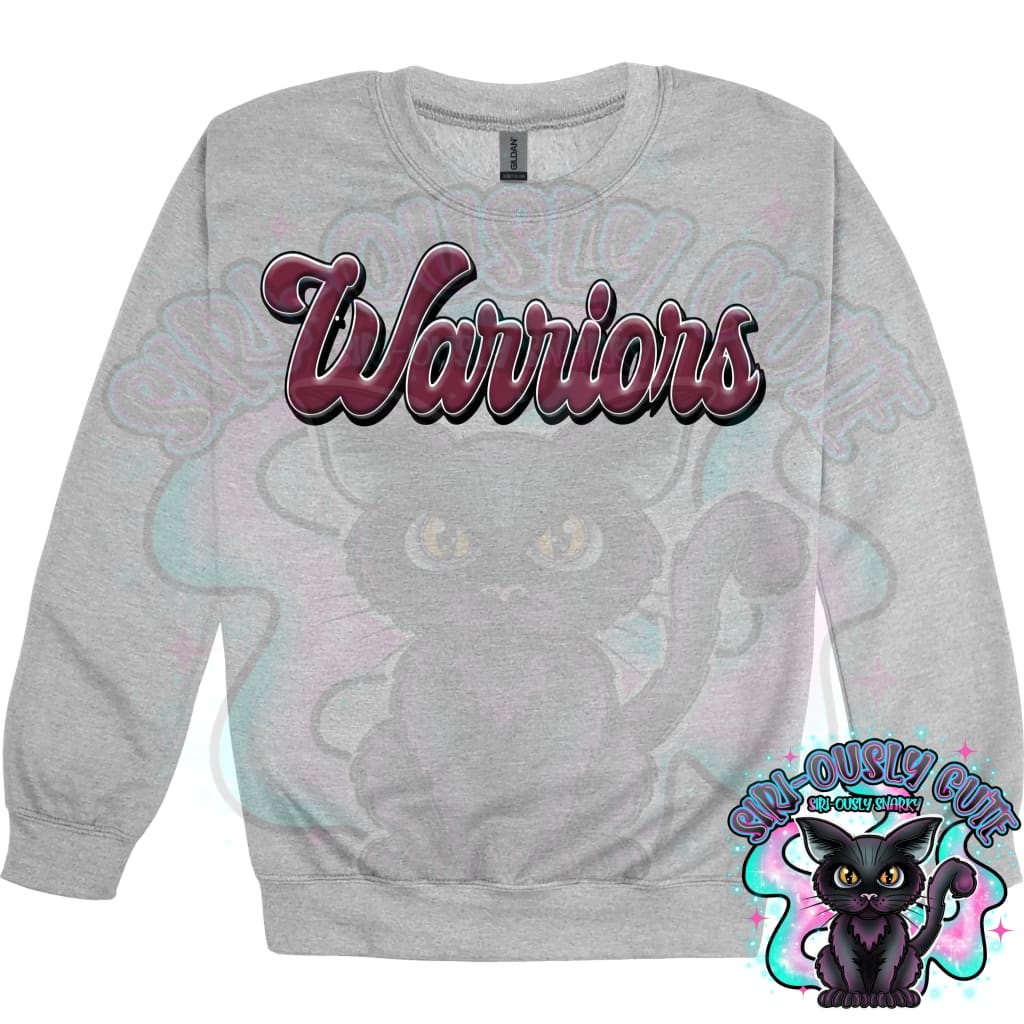 Faux 3D Puff Warriors Maroon Mascot