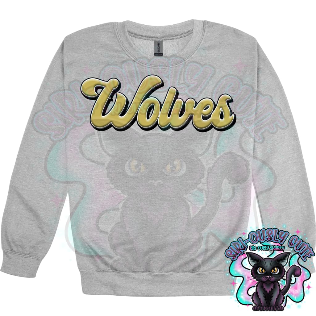 Faux 3D Puff Wolves Vegas Gold Mascot