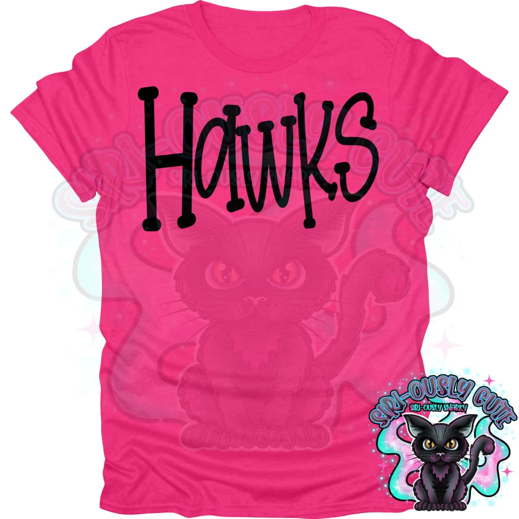 Funky Serif Hawks Mascot