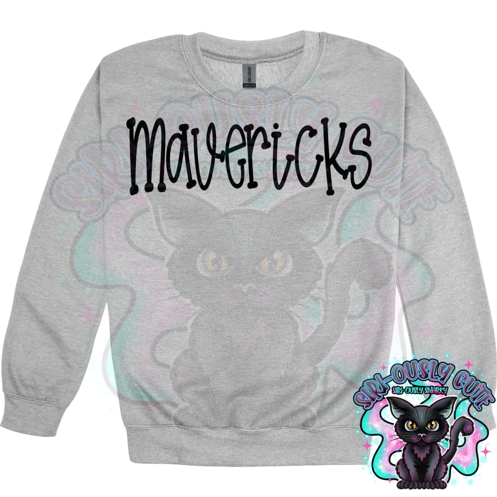 Funky Serif Mavericks Mascot
