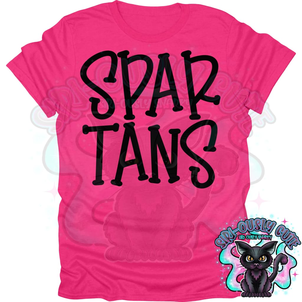 Funky Serif Spartans Mascot