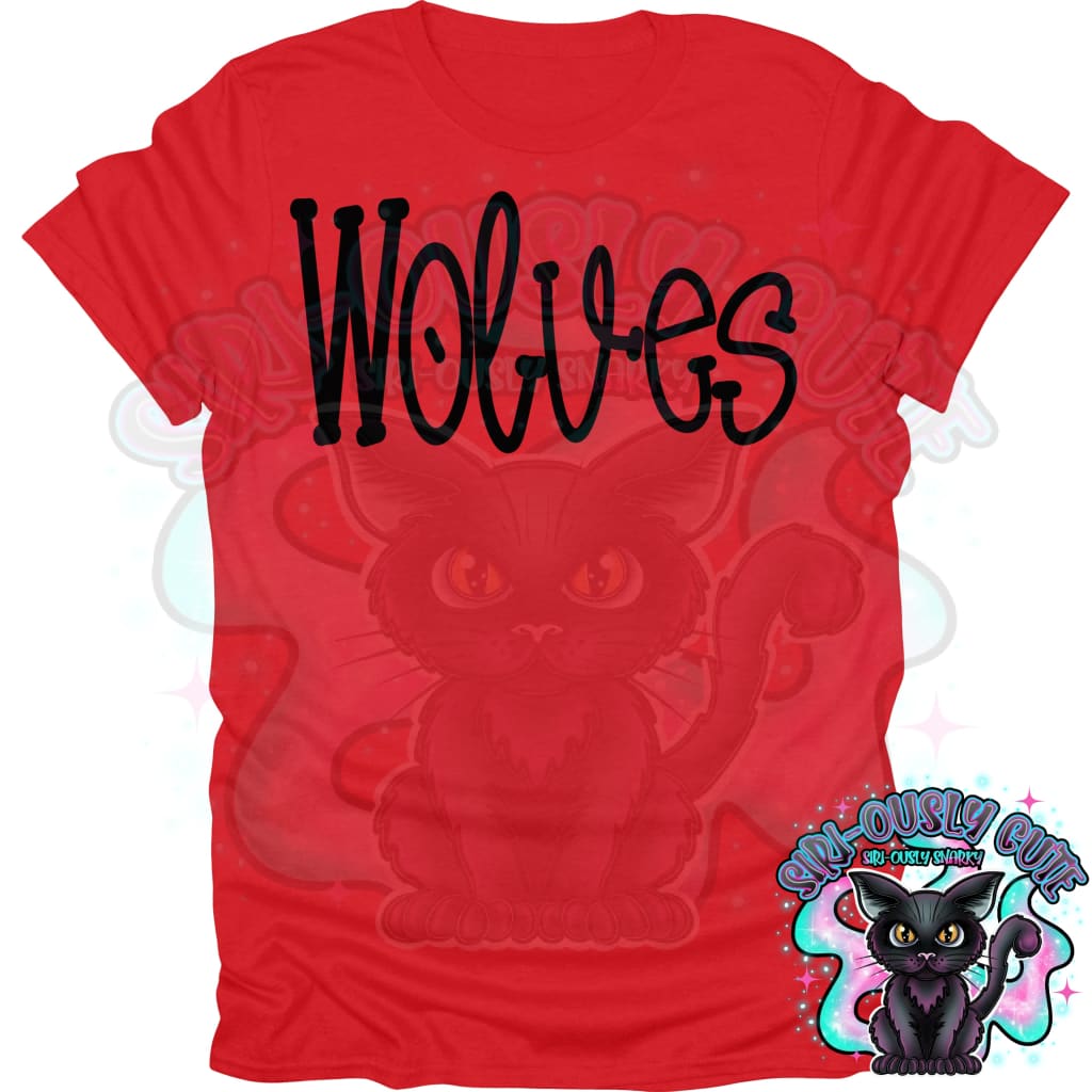 Funky Serif Wolves Mascot