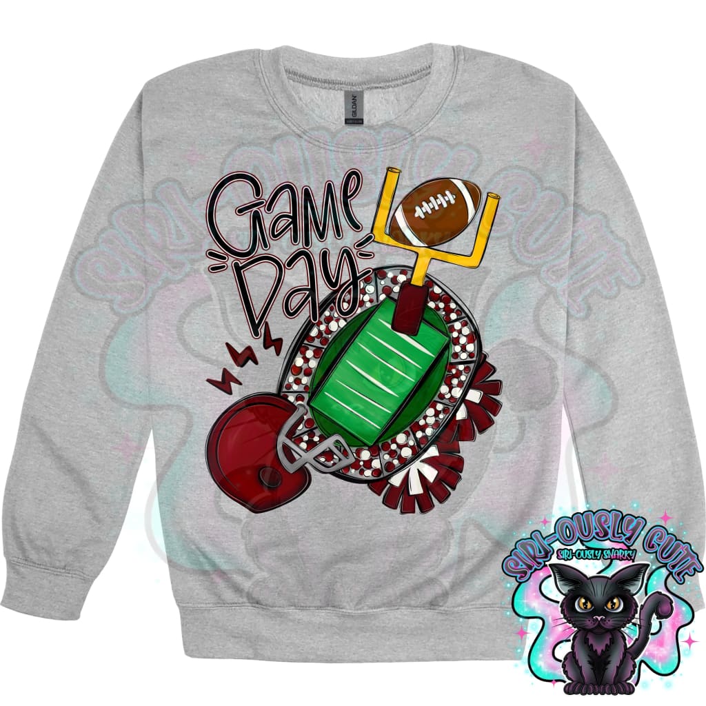 Game Day Football Field Maroon Mascot
