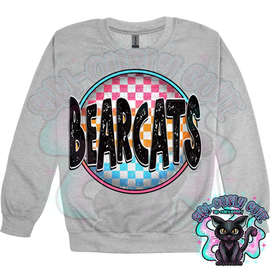 Neon Checker Circle Mascot Bearcats Mascot