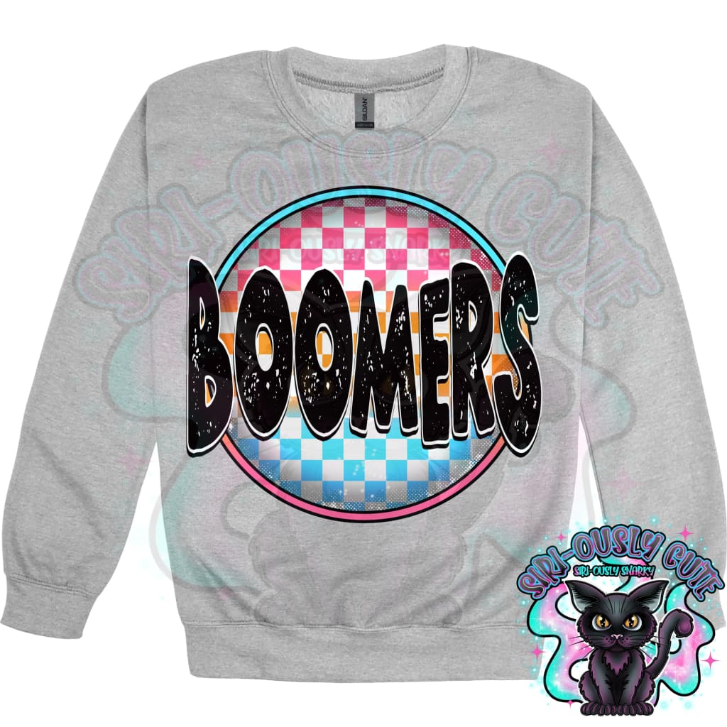 Neon Checker Circle Mascot Boomers Mascot