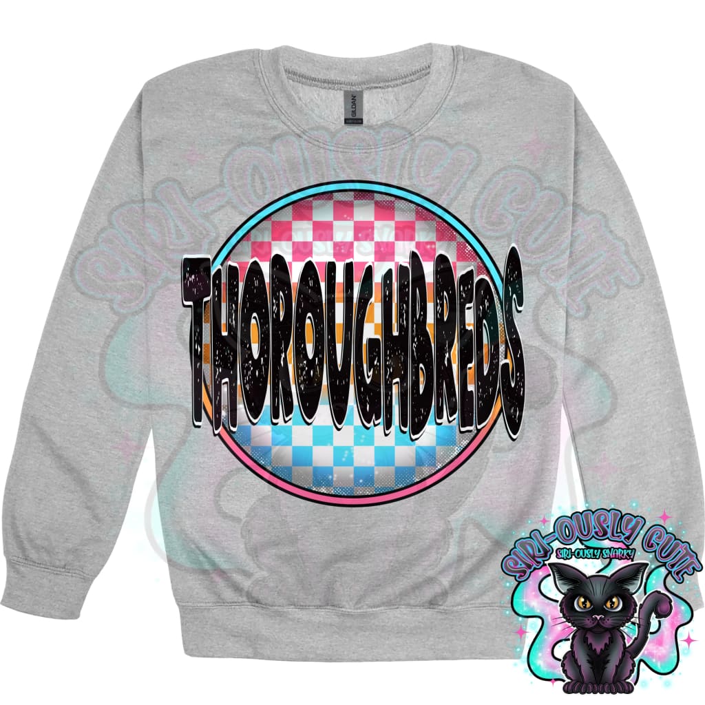Neon Checker Circle Mascot Thoroughbreds Mascot