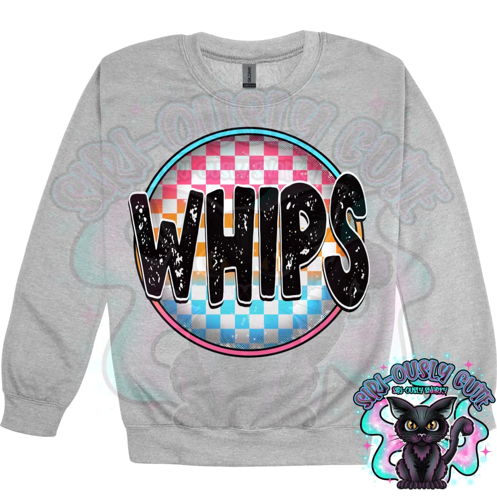Neon Checker Circle Mascot Whips Mascot