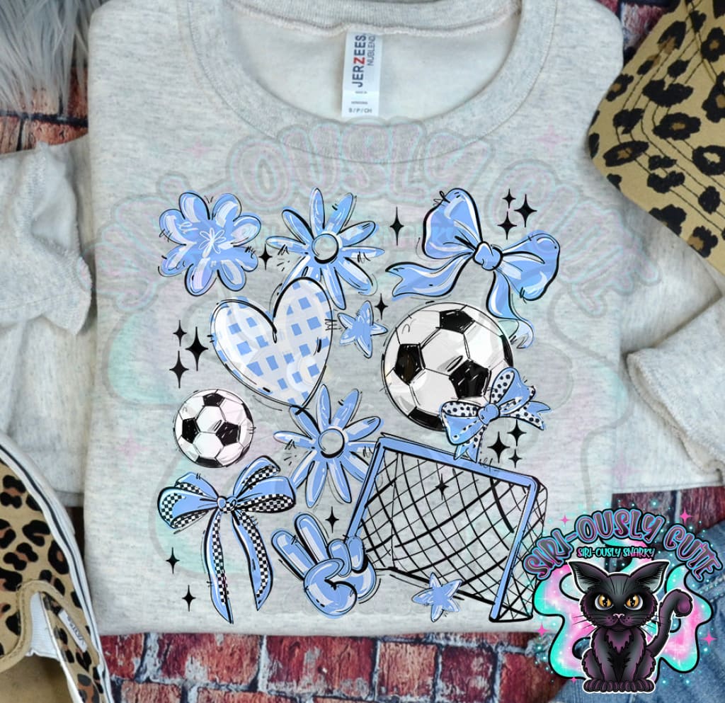 Soccer Collage Columbia Blue Mascot