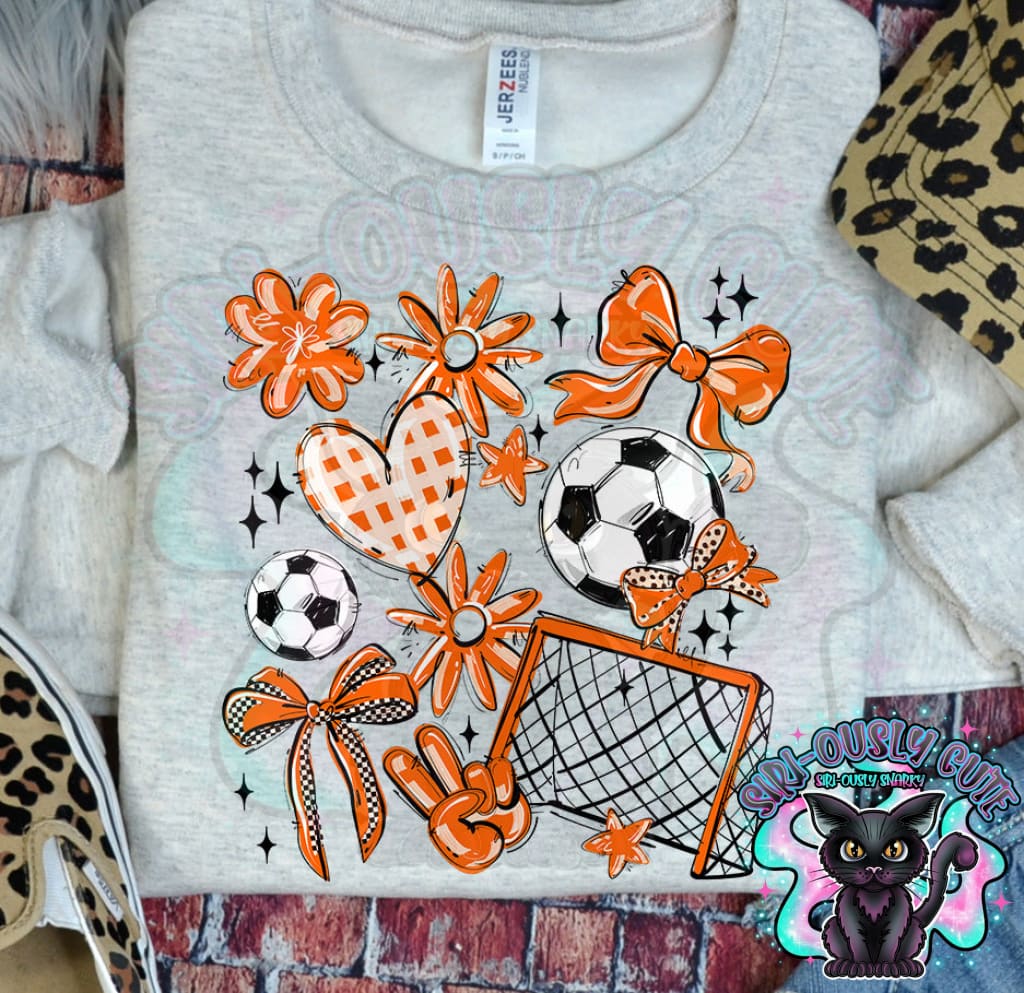 Soccer Collage Orange Mascot