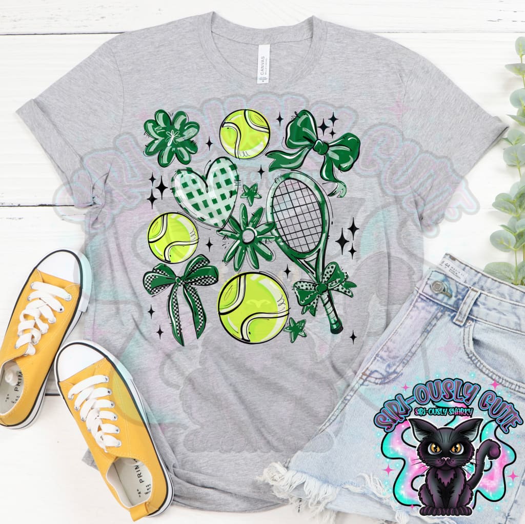 Play Ball Tennis Collage Kelly Green Mascot