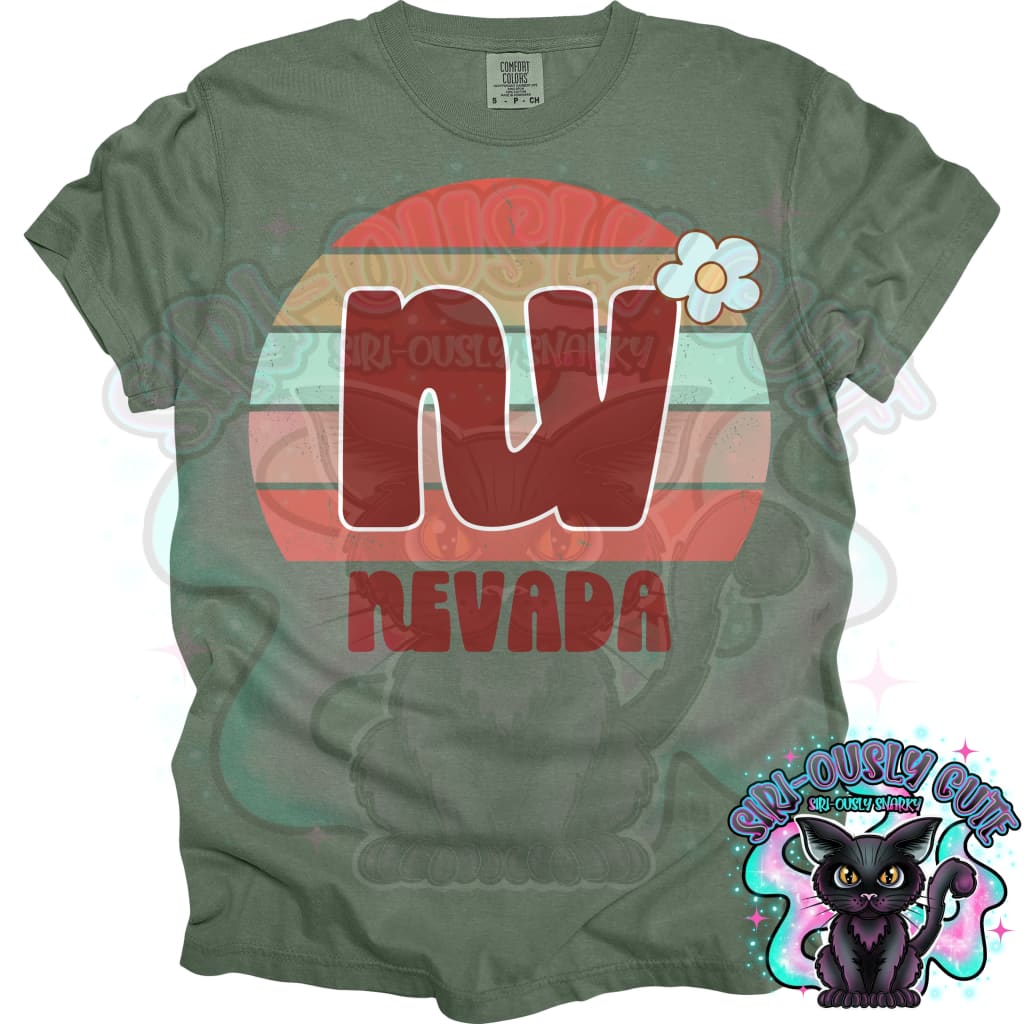 Retro Sunset States Flower - All 50 States 50 States