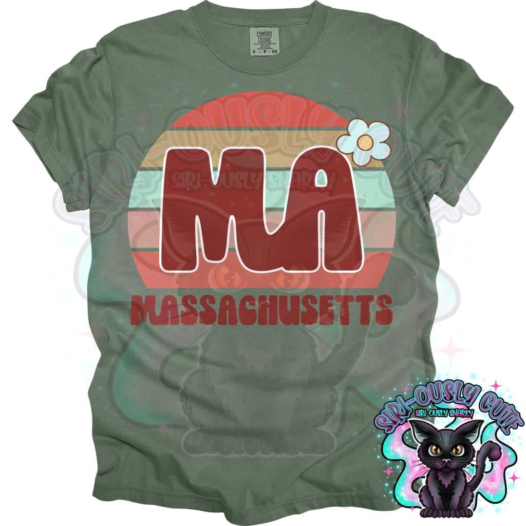 Retro Sunset States Flower - All 50 States 50 States