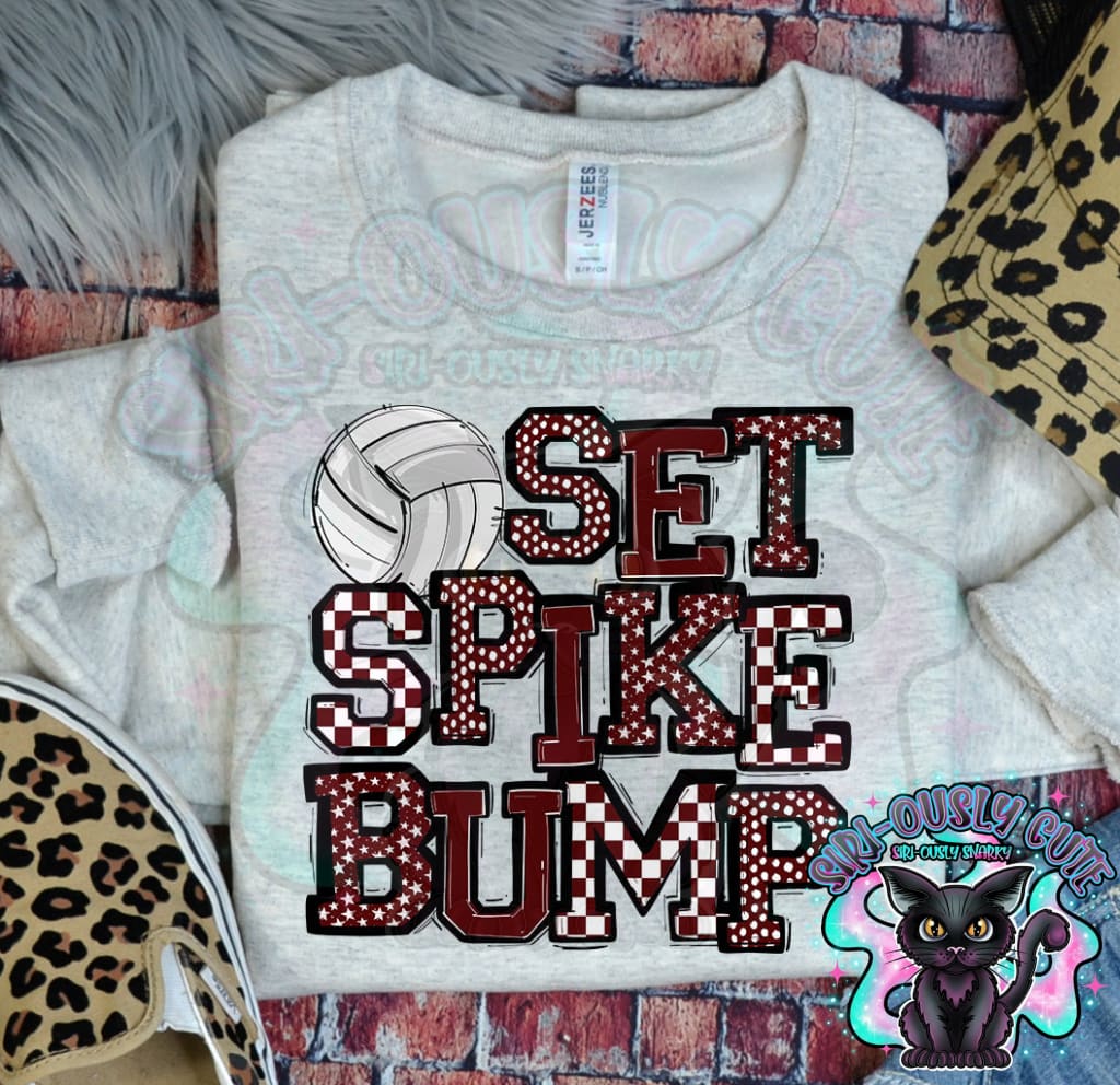 Set Spike Bump Maroon Mascot