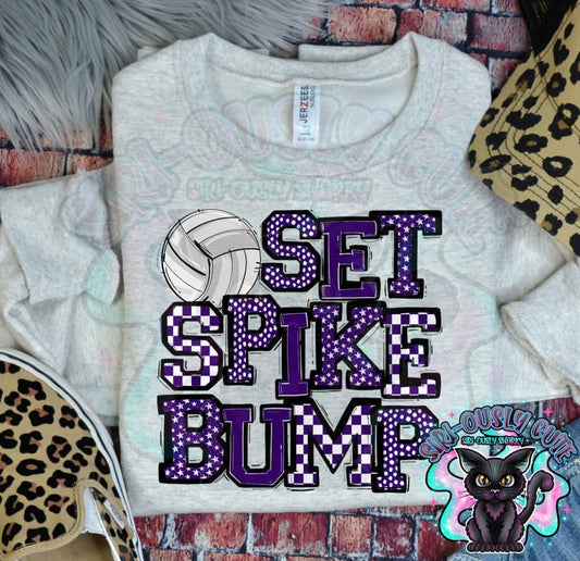 Set Spike Bump Purple Mascot