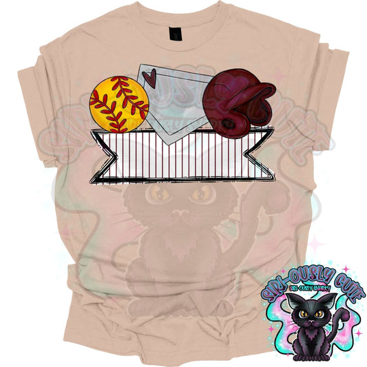 Softball Name Trios Maroon Mascot