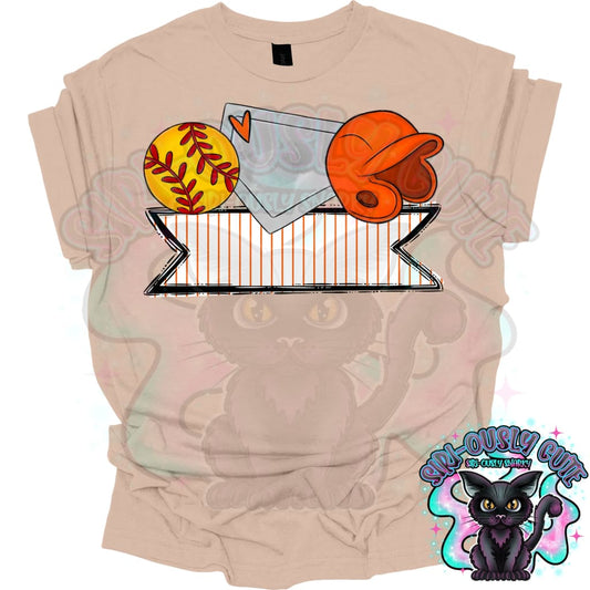 Softball Name Trios Orange Mascot