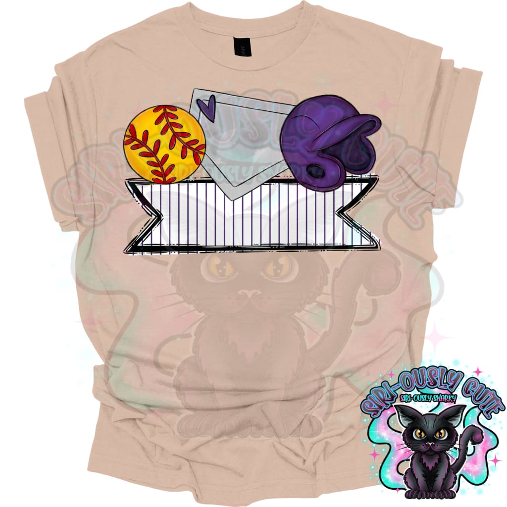 Softball Name Trios Purple Mascot