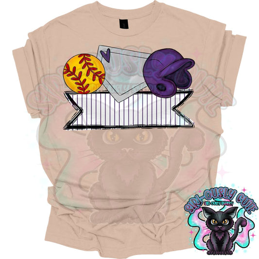 Softball Name Trios Purple Mascot