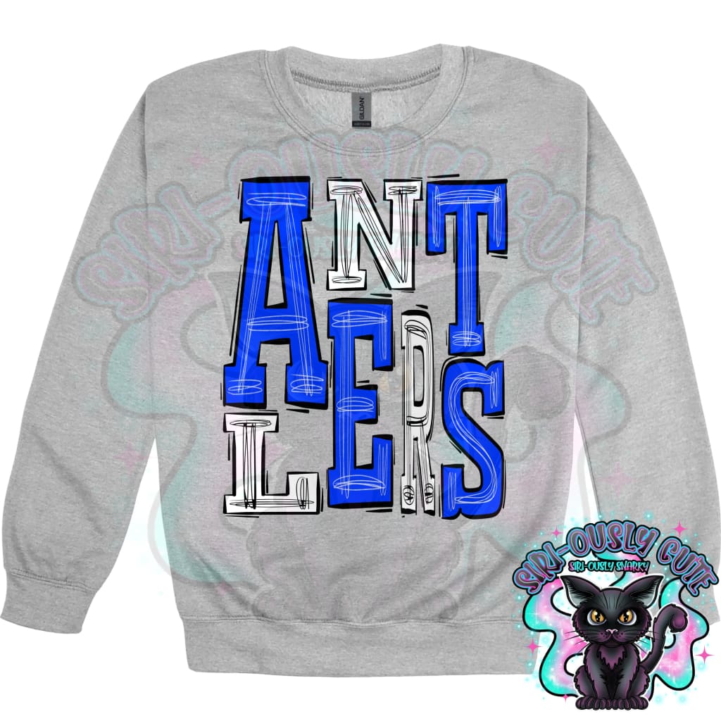 Sporty Antlers - Blue White Mascot