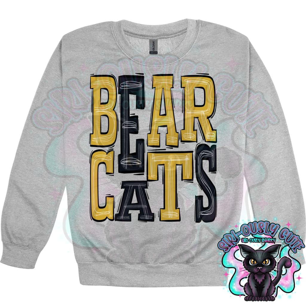 Sporty Bearcats - Black Gold Mascot